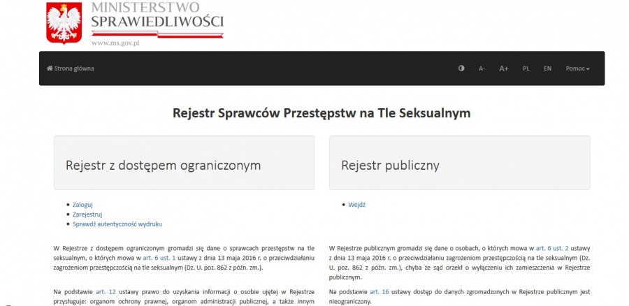 Rejestr przestępców seksualnych dostępny w internecie. Są wśród nich i koninianie