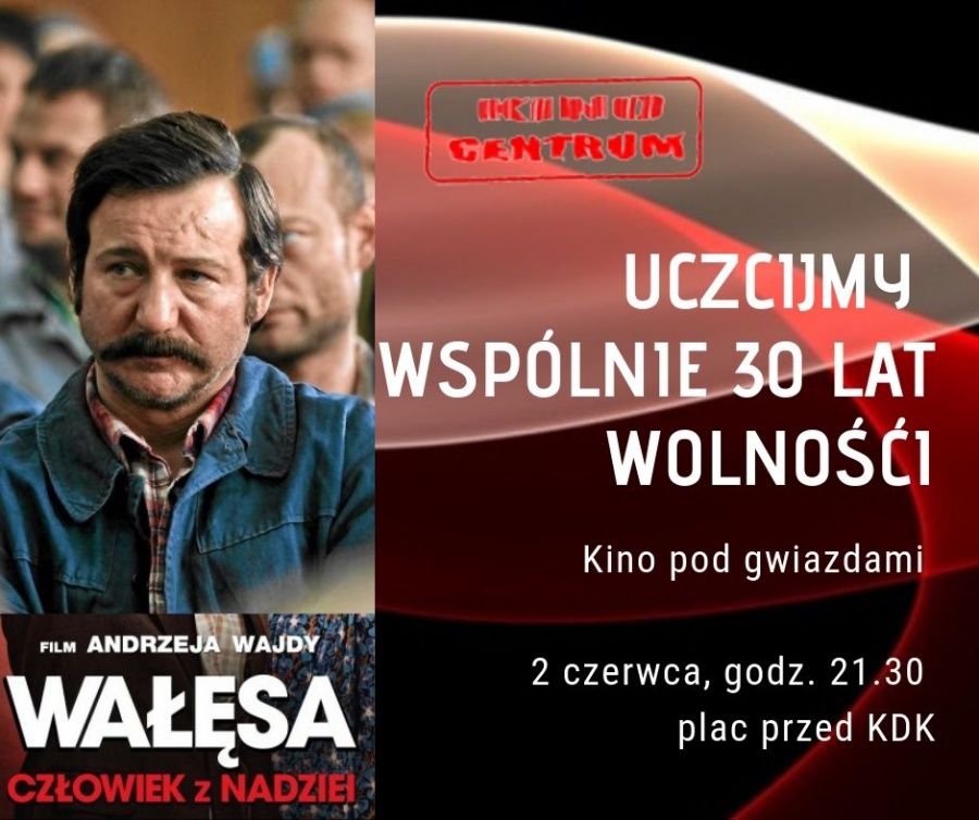 Z okazji 30. rocznicy częściowo wolnych wyborów. Wałęsa” w Kinie pod gwiazdami