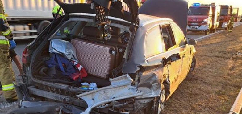 Strażacy szukali uczestników kolizji na autostradzie