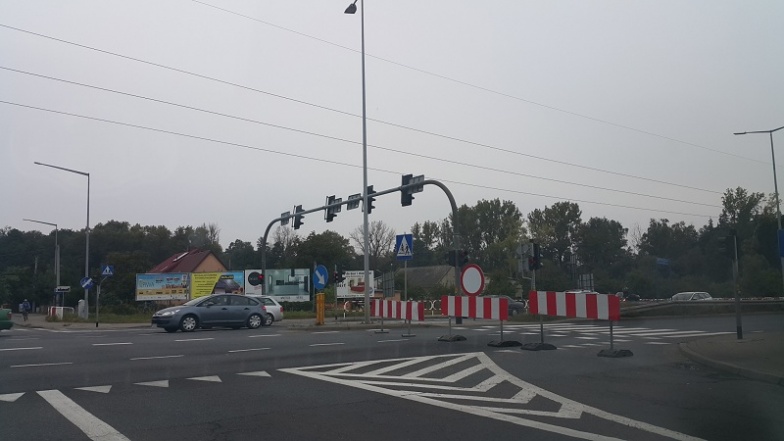 Uwaga, zamknięty odcinek Trasy Bursztynowej ze Starego Miasta w stronę Konina