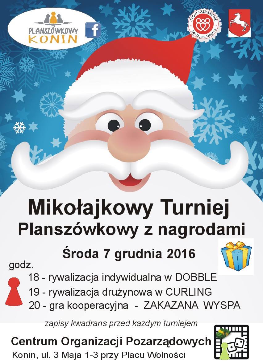 Już dzisiaj. Mikołajkowy Turniej Planszówkowy z nagrodami