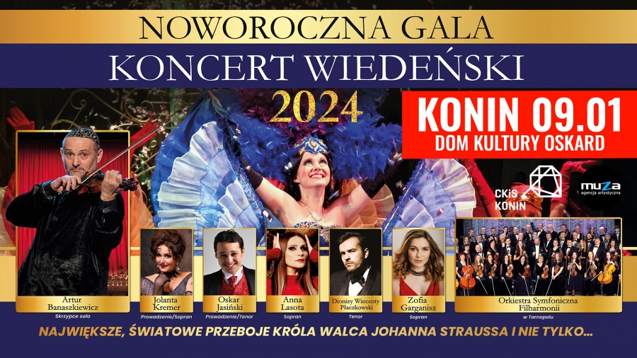 NOWOROCZNA GALA – Koncert Wiedeński – już 9 stycznia w Koninie!