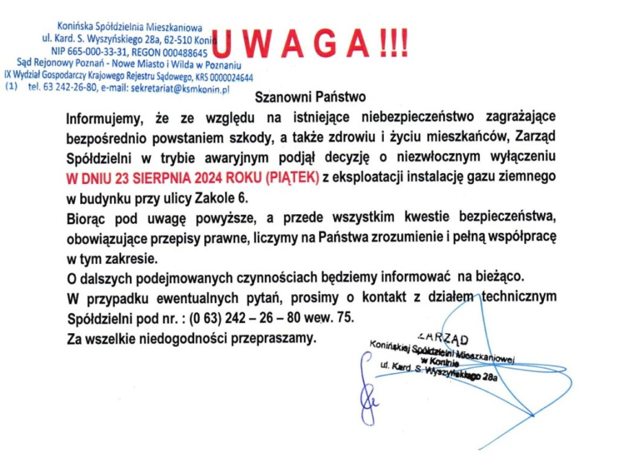 Mieszkańcy nie wiedzą co się dzieje. Od piątku nie mają gazu ziemnego