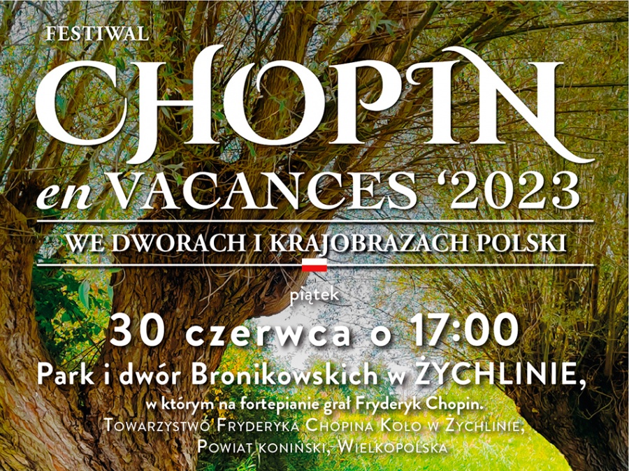 Festiwal Chopin en Vacances. Już w piątek w Pałacu Bronikowskich w Żychlinie