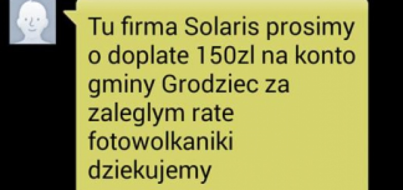 Wójt ostrzega przed oszustami. Rozsyłają fałszywe sms-y