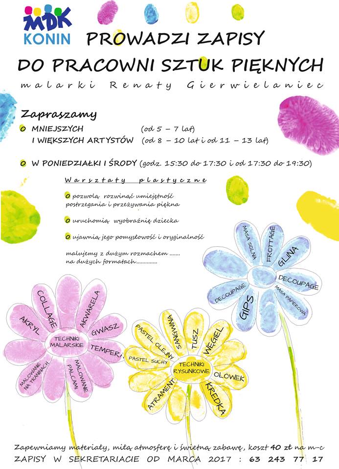 Zapisy do Pracowni Sztuk Pięknych 