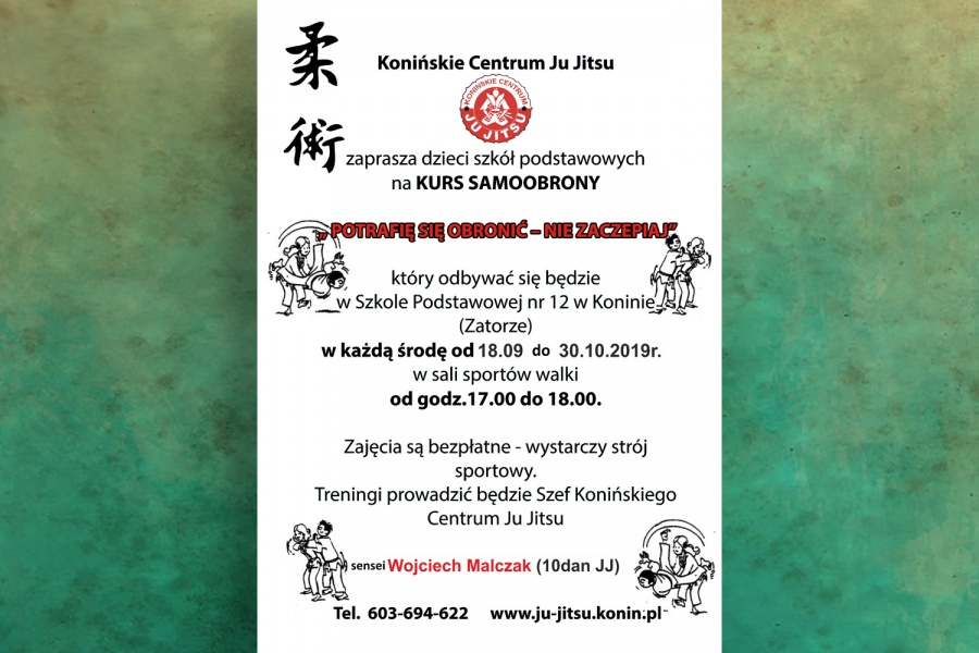 „Potrafię się obronić – nie zaczepiaj”. Konińskie Centrum Ju-Jitsu organizuje coroczny, darmowy kurs samoobrony