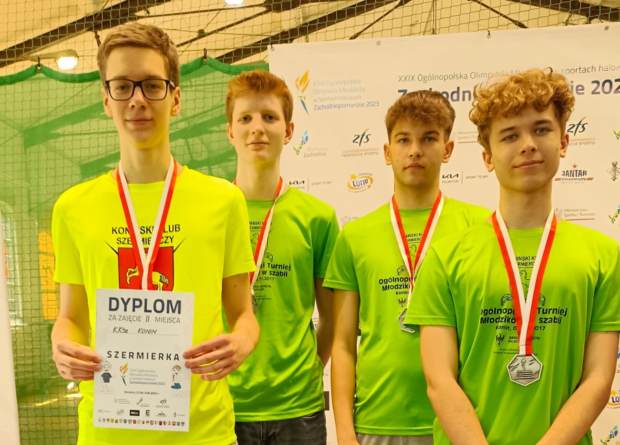 Koniński Klub Szermierczy drugi na Ogólnopolskiej Olimpiadzie Młodzieży