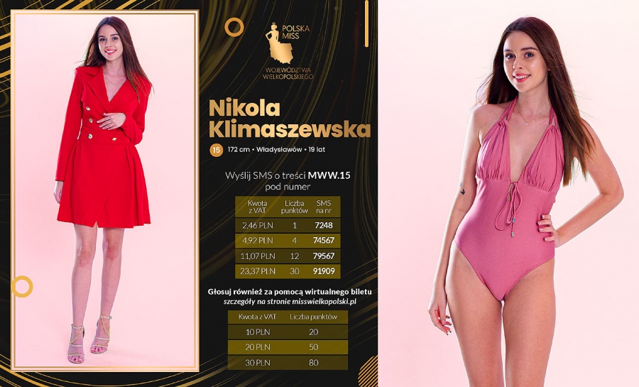 Nikola Klimaszewska trzecią wicemiss Wielkopolski