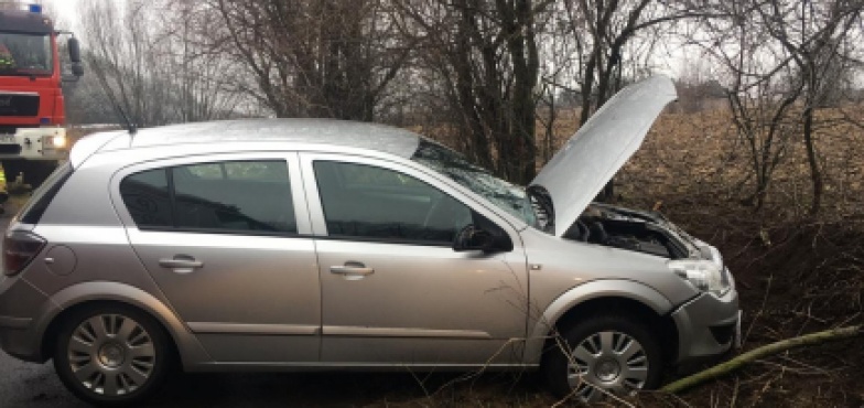 Wypadek w Orchówku. Kierująca wypadła z drogi, zatrzymała się w rowie 