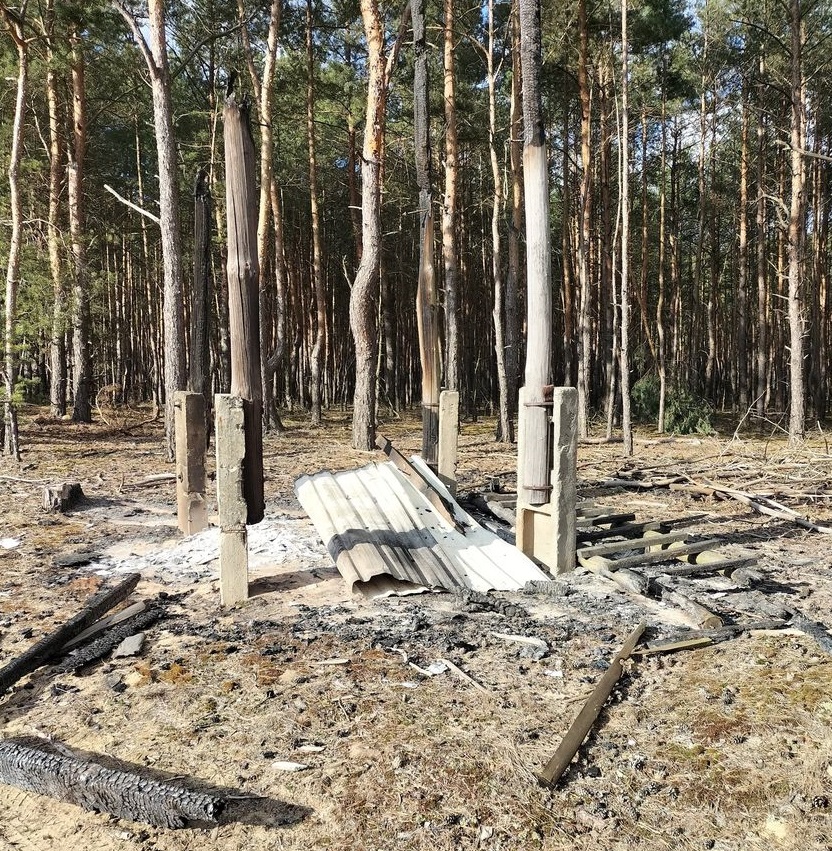 Spłonęła w nocy. Spaliła się piąta myśliwska ambona