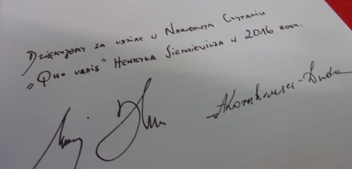 List od prezydenckiej pary. Państwo Duda dziękują bibliotece