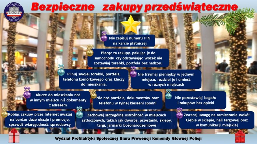 Nie pozwólmy się okraść. Bezpieczne zakupy przedświąteczne