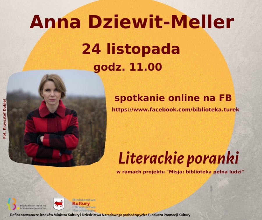 Spotkanie z Anną Dziewit-Meller. „Literacki poranek” na stronie biblioteki 
