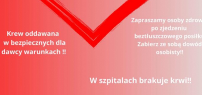 Zamiast podczas majówki, krew można oddać w bibliotece
