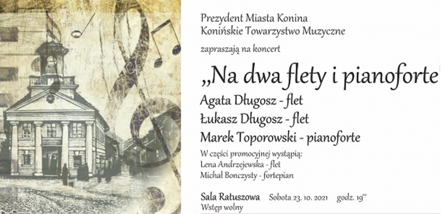 Muzyczna uczta w ratuszu. Koncert ,,Na dwa flety i pianoforte”