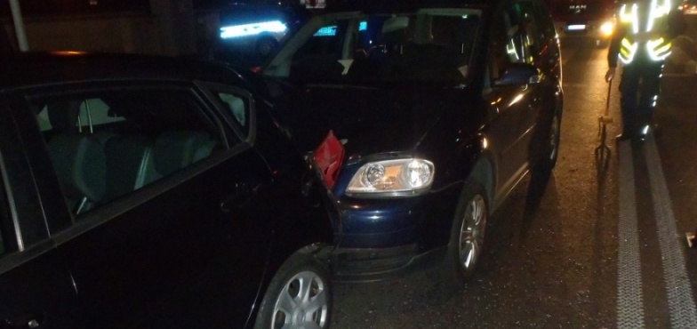 Wypadek na drodze krajowej K 92. Zderzyły się trzy samochody 