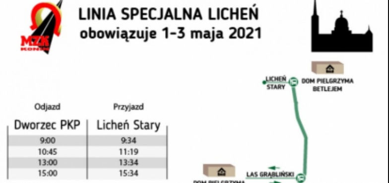 W majowy weekend autobusem MZK z Konina do Lichenia 