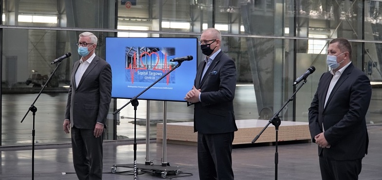 Tymczasowy szpital na MTP jest gotowy. W przyszłym tygodniu przyjmie pierwszych pacjentów