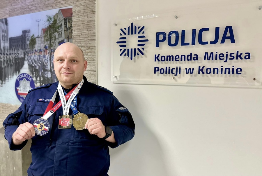 Policjant z Konina zdobył dwa złota na prestiżowych zawodach