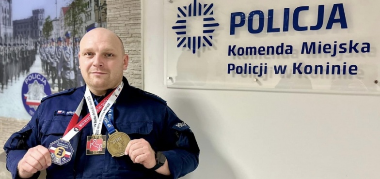 Policjant z Konina zdobył dwa złota na prestiżowych zawodach