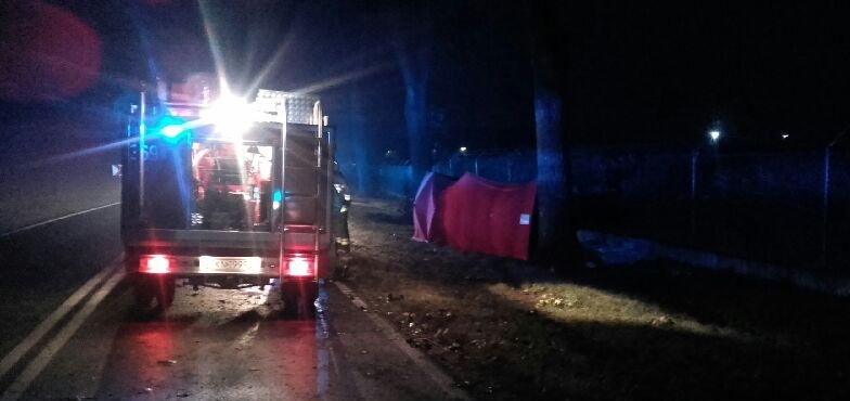 Zginął kierowca. Wpadł w poślizg i uderzył w drzewo