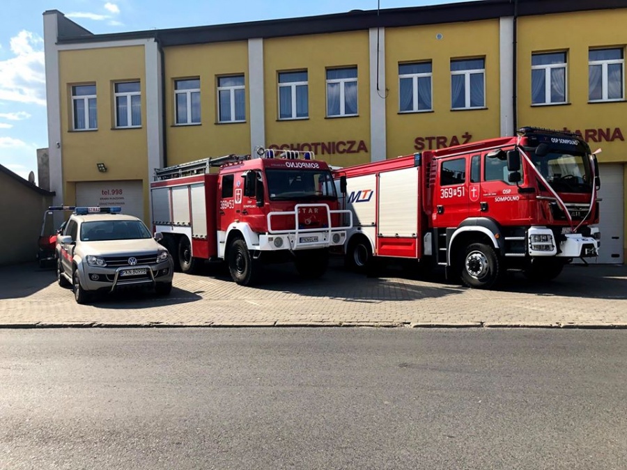 Strażacy z Sompolna mają nowy samochód. Błyskawicznie pomoże w akcji