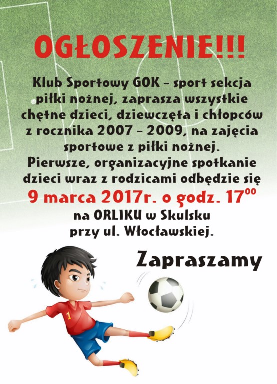 Ruszają zajęcia z piłki nożnej