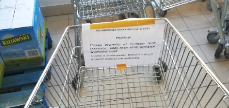 MOPS zbiera jedzenie dla potrzebujących. Rozda je starszym, samotnym, na kwarantannie  