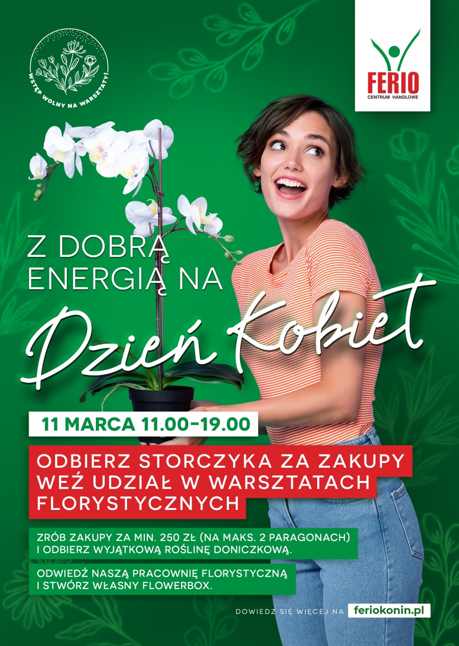 Z dobrą energią na Dzień Kobiet! Centrum Handlowe Ferio Konin z warsztatami, upominkami i wyjątkowym wernisażem. 