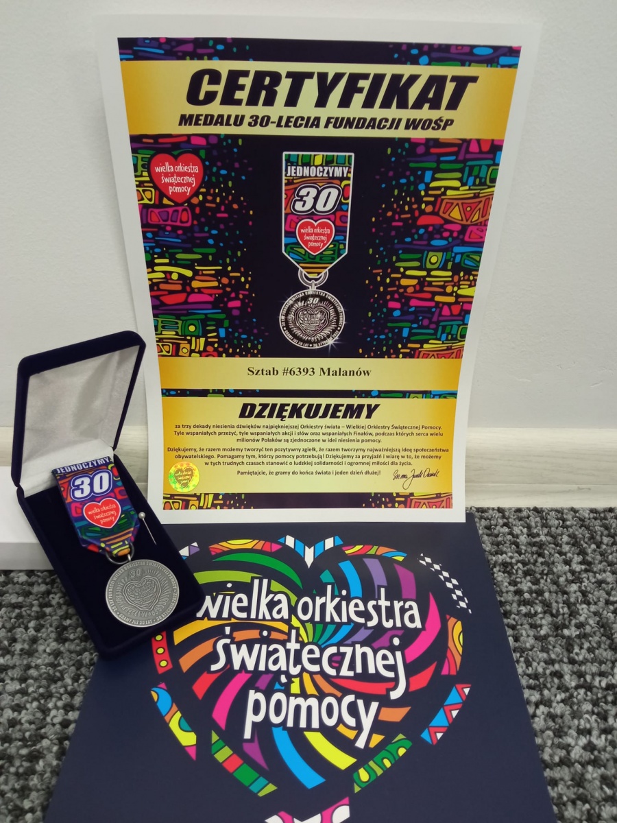 Malanowska orkiestra nagrodzona medalem WOŚP