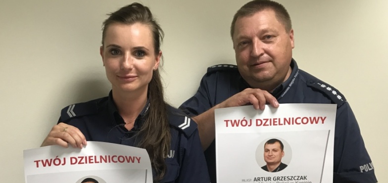 Plakaty ze zdjęciami dzielnicowych. Na ulicach, przystankach, w sklepach  