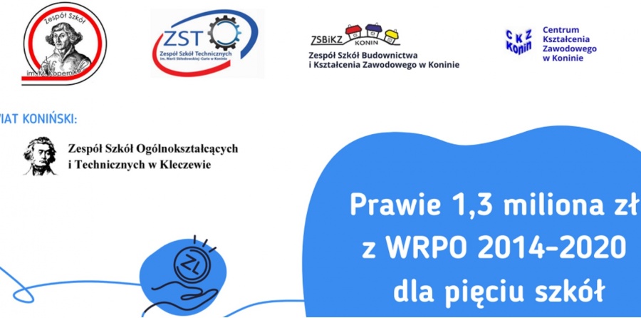 Cztery szkoły z Konina i jedna z Kleczewa z unijnym dofinansowaniem na wyposażenie pracowni zawodowych 