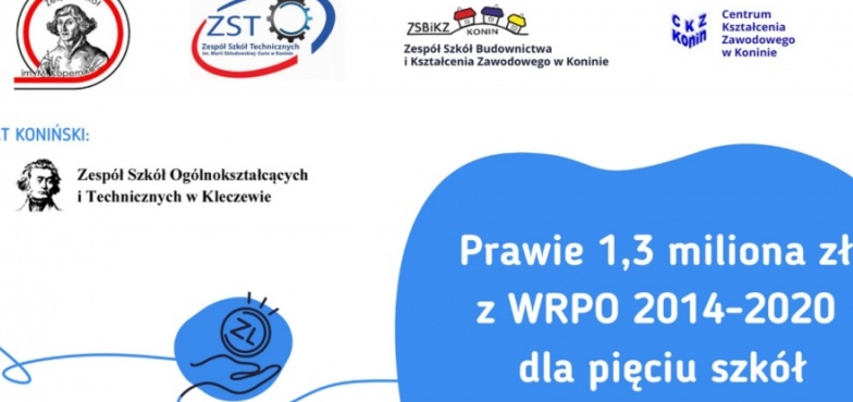 Cztery szkoły z Konina i jedna z Kleczewa z unijnym dofinansowaniem na wyposażenie pracowni zawodowych 