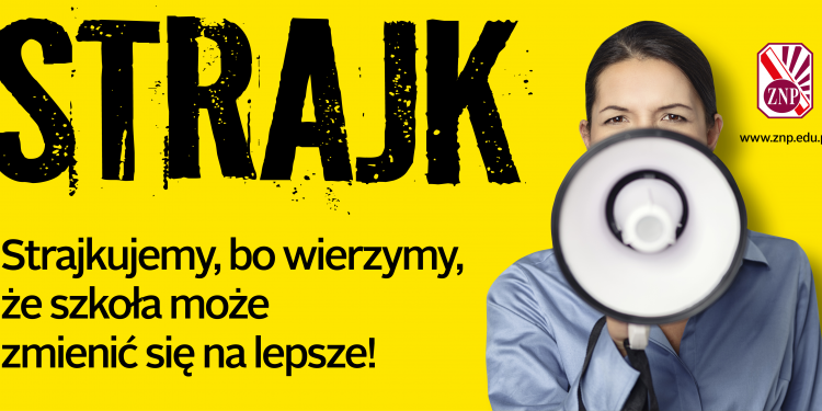 Nauczyciele nadal strajkują. Dziś także w Warszawie przed siedzibą MEN