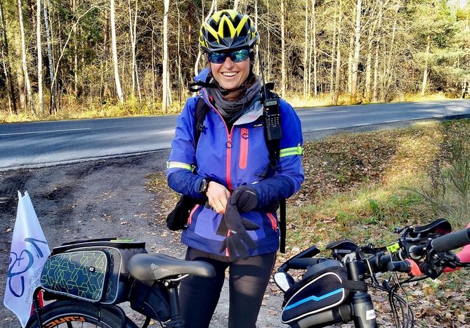 Konin na trasie rajdu rowerowego polskiej himalaistki i podróżniczki 
