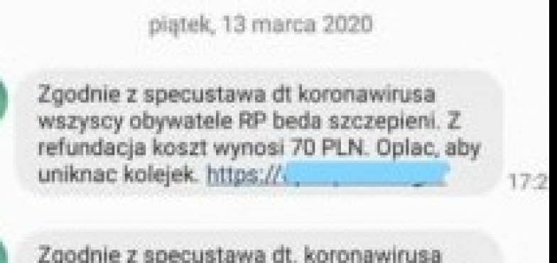 Przestępcy wyłudzają pieniądze za szczepionkę przeciwko koronawirusowi. Podszywają się pod banki i urzędy 