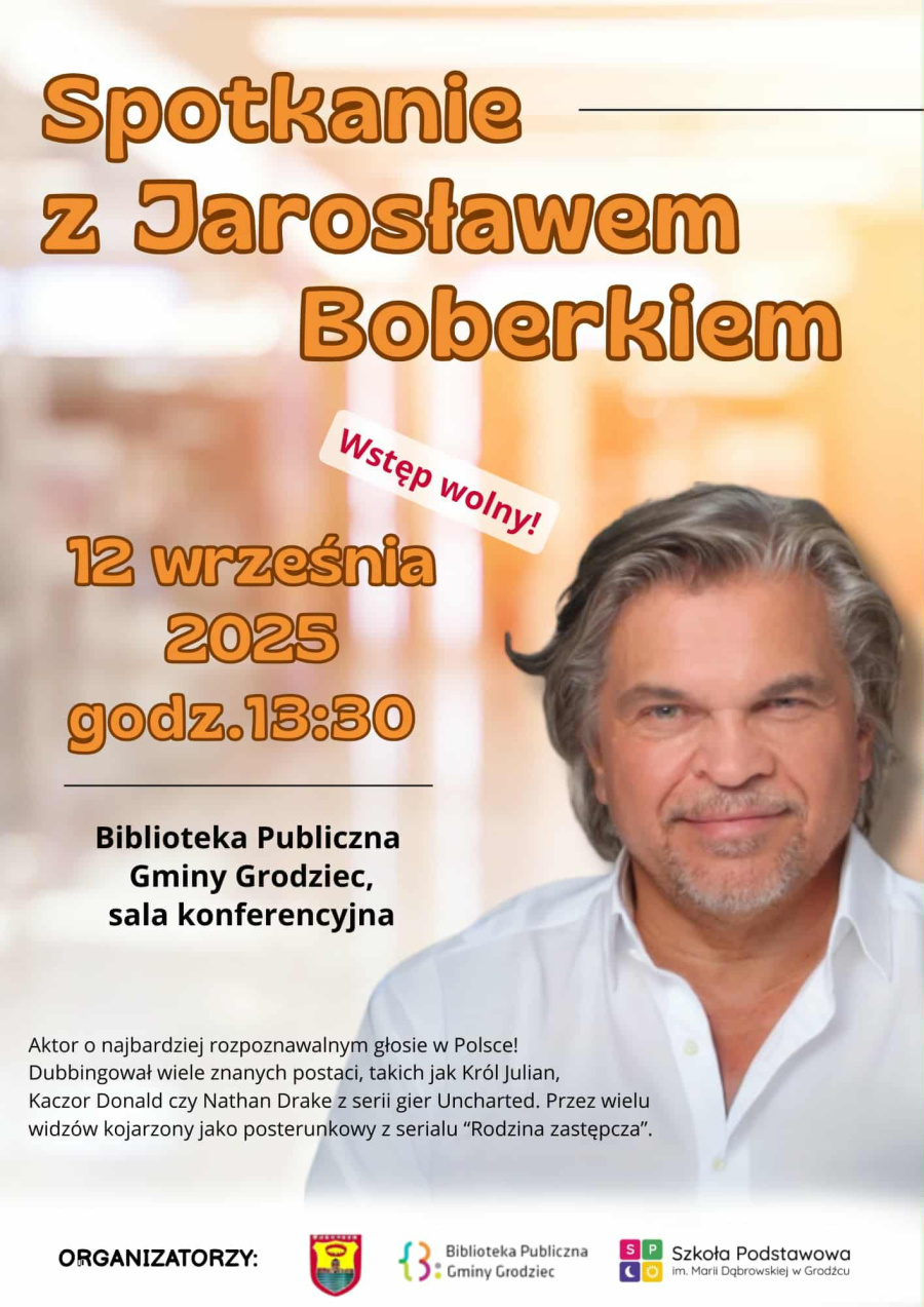 Spotkanie z aktorem Jarosławem Boberkiem. Użyczył głosu Królowi Julianowi