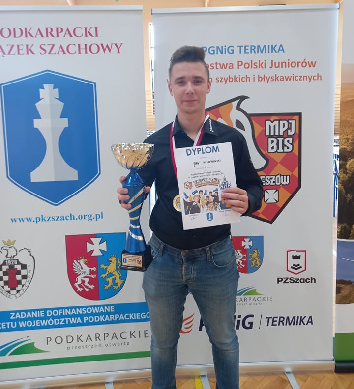 Janek Klimkowski zbiera trofea. Koninianin mistrzem Polski w szachach szybkich!