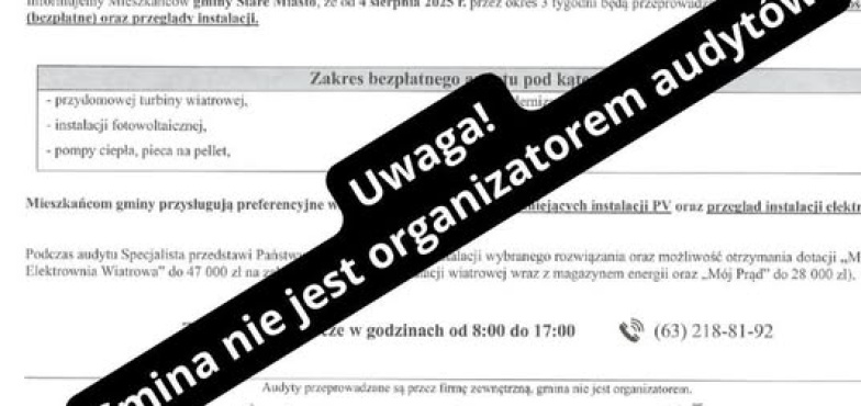 Uwaga, mieszkańcy! Gmina apeluje o ostrożność