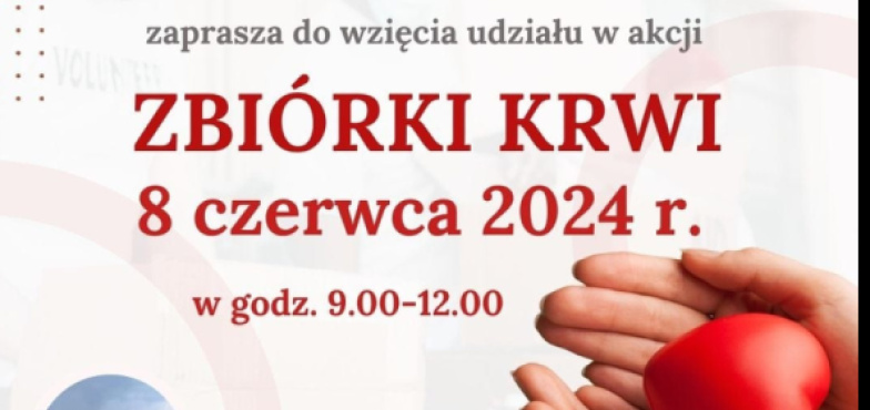 Będzie można oddać krew. Na akcję zaprasza wójt