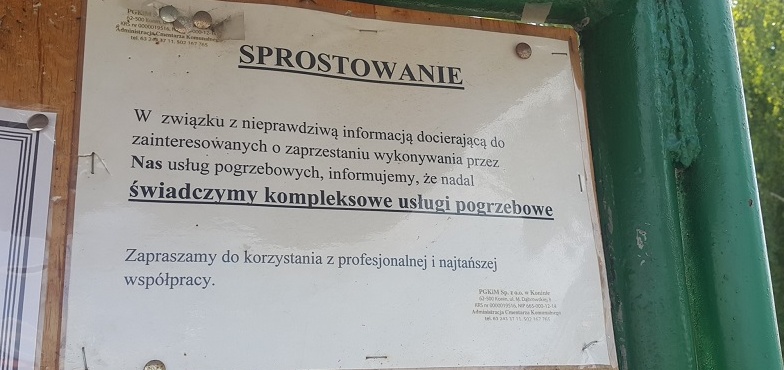 Miejska spółka świadczy usługi pogrzebowe czy nie? Można się pogubić