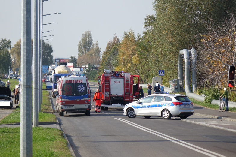Uwaga wypadek! Ulica Zakładowa zakorkowana