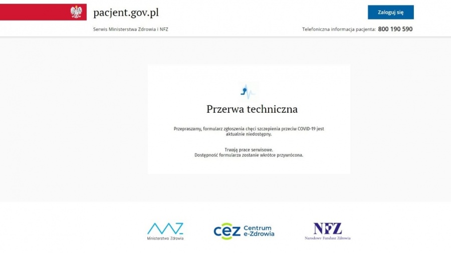 Ruszyła rejestracja na szczepienia. Już po północy „przerwa techniczna"