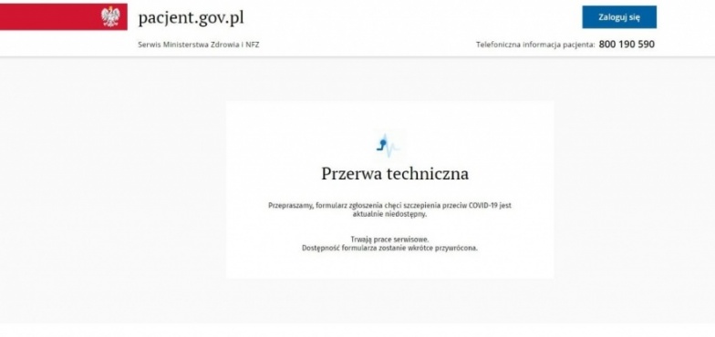 Ruszyła rejestracja na szczepienia. Już po północy „przerwa techniczna"