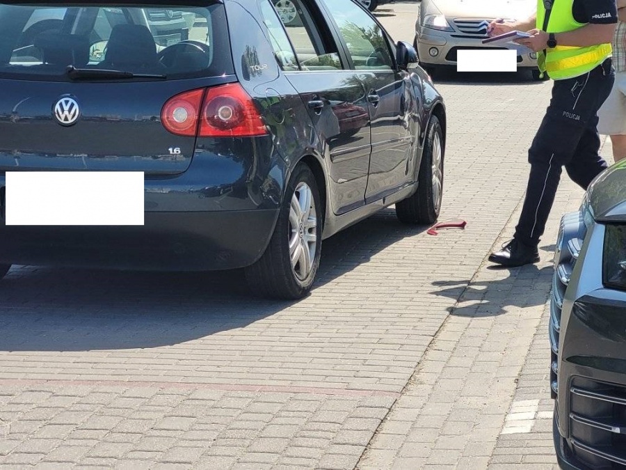 Wypadek przy bazarze. Czynności trwają