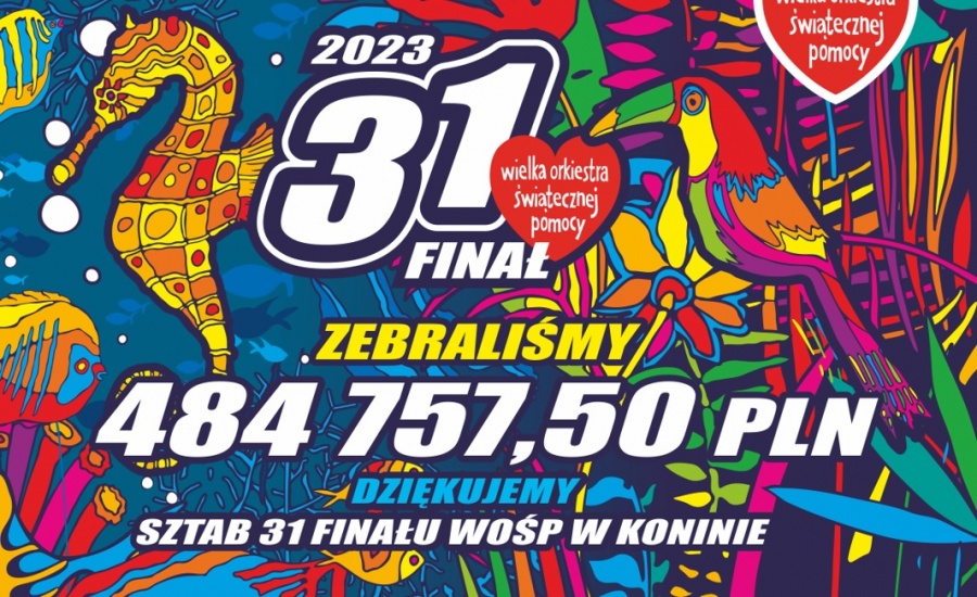 Jest rekord. WOŚP w Koninie zebrała prawie 485 tysięcy złotych 