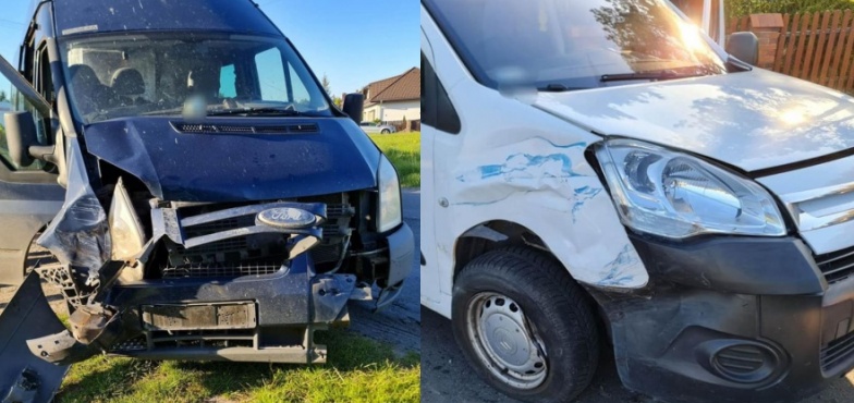 Koło Słupcy zderzyły się dwa auta. Jedna osoba trafiła do szpitala