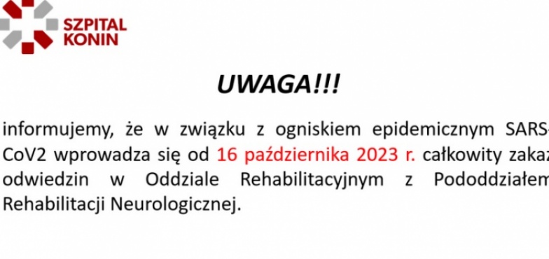 Poprawia się sytuacja w oddziale rehabilitacyjnym. Pacjenci przyjmowani po wymazie