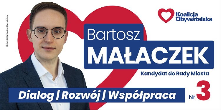 Bartosz Małaczek - kandydat do Rady Miasta Konina